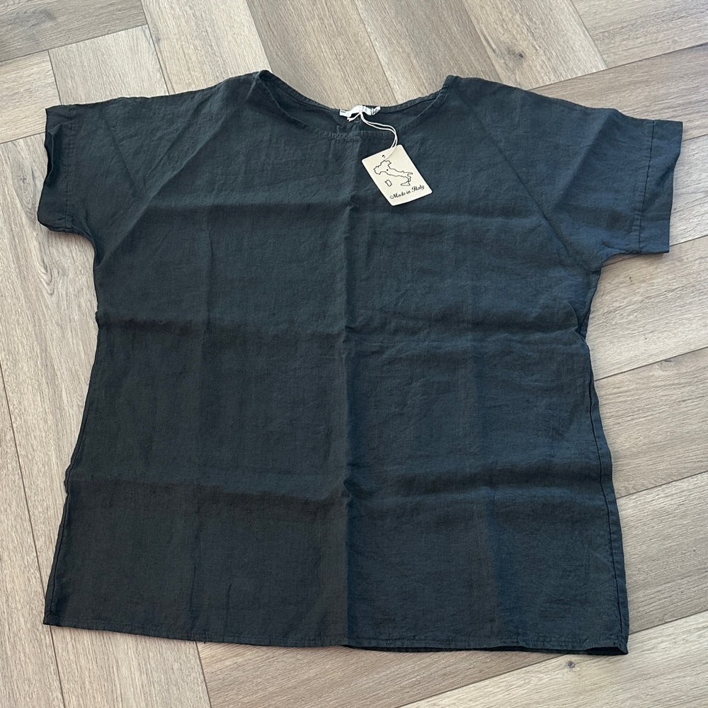 Charcoal grey short sleeve Top brand new size xl